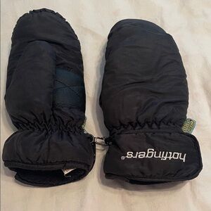 Hotfingers Black lined & padded Mittens— large